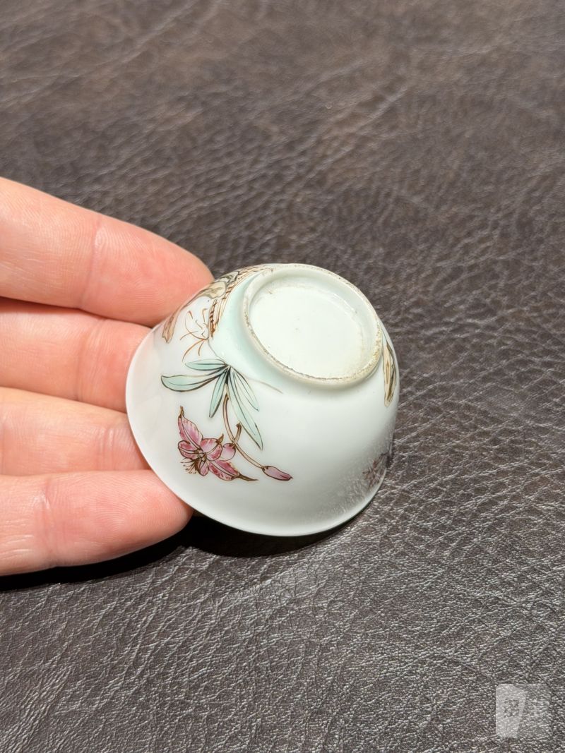 清乾隆 粉彩花鸟纹茶具一套25件 - 图122